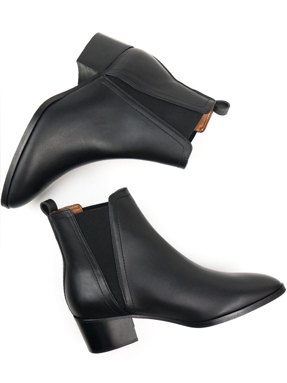 NEW Will’s Vegan Shoes Women’s Point Toe Chelsea Boots, Black Vegan Leather